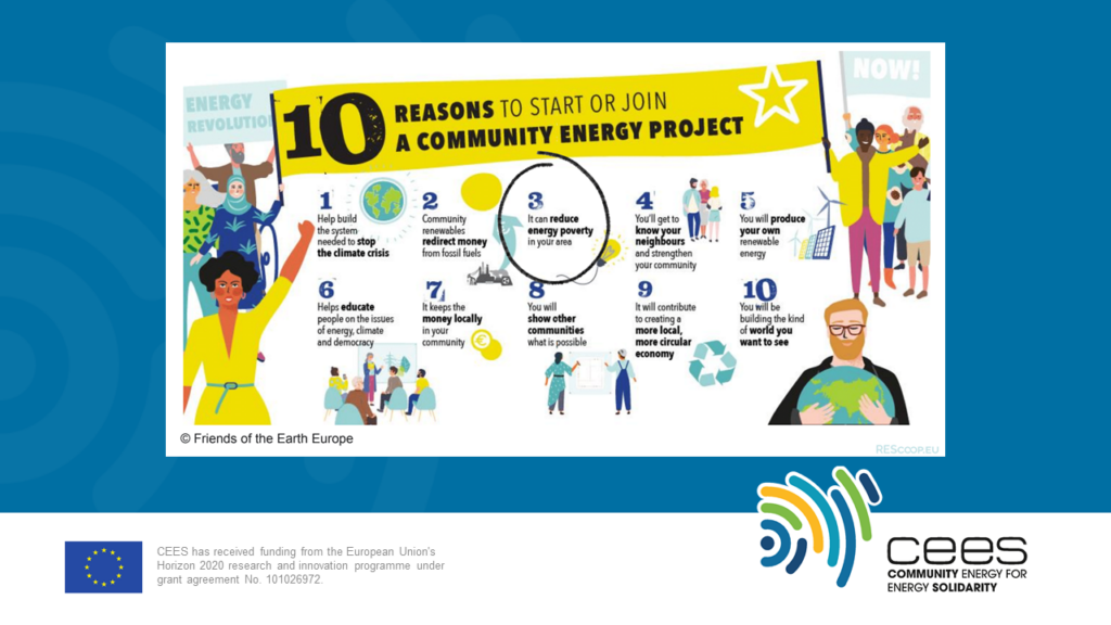 Graphic of 10 reasons to join or start an energy community 