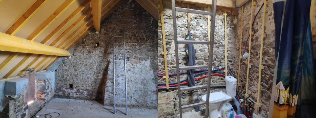 Interior shots of a home in La Manche department of Normandy, France, where Les 7 Vents are carrying out renovation work. Image credit: Les 7 Vents.